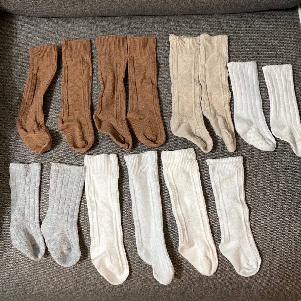 Newborn Girl Knee High Socks Bundle